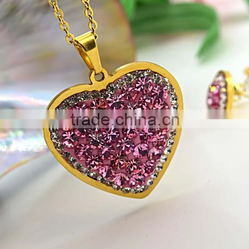 Brazilian Gold Jewelry Wholesale 316L Stainless Steel Jewelry Ruby Jewelry Set