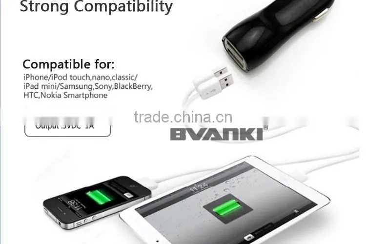 new products Power Drive 12W 2.4A Duckbill Dual Port USB Car Charger Fast Charger With PowerIQ Technology For iPhone For Samsung