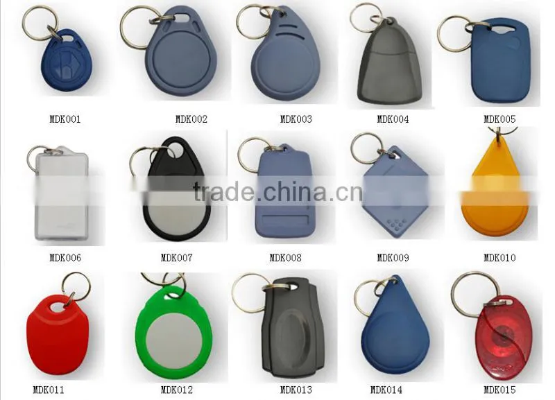 MDK006 ABS key fob RFID key tag with metal ring china golden supplier