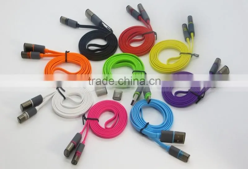 For Huawei USB 3.1 Data Charge Type C Cable Flat Color Noodle Cord