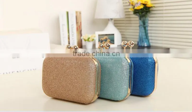 New shining evening bag wholesale ladies small box bag