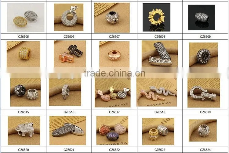 CZ6568 Wholesale mirco cz pave bracelet charm clasps