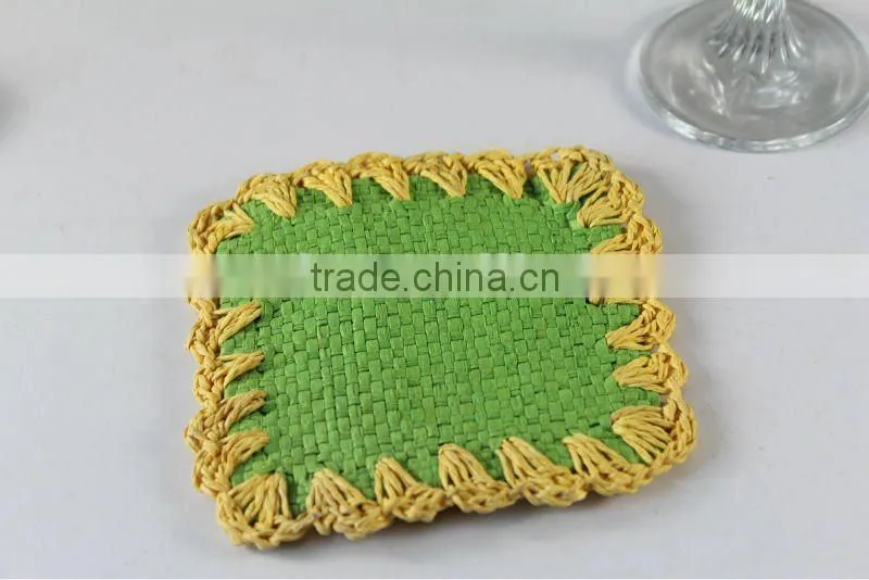 handmade round mini paper coaster
