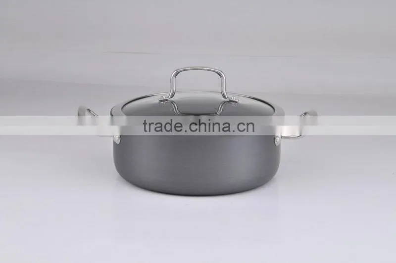 Aluminum cookware set with s/s handles