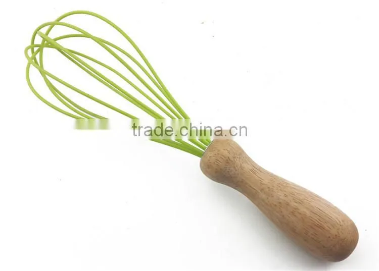 Good quality europe wooden handle whisk