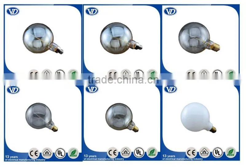 25W-40W-60W filament bulb 150mm diameter bulb