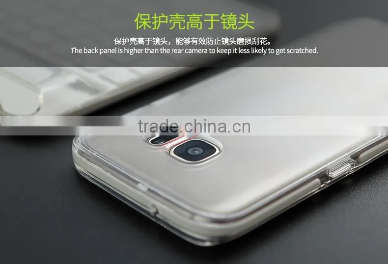 ROCK Guard Series soft TPU case for S7 edge clear shockproof TPE full back cover for S7 edge