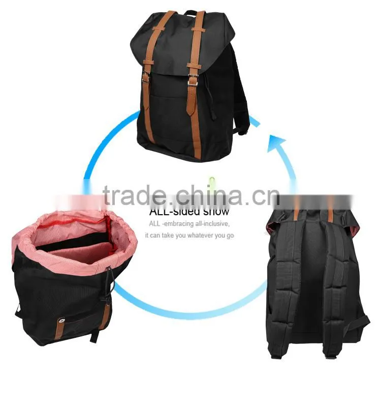 high quality custom 2015 drawstring canvas men backpack