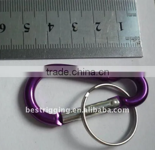 5mm high quality aluminum purple snap hook /decoration accesory