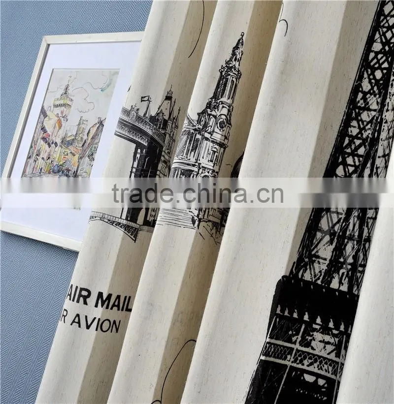 Contemporary and Contracted Cotton/Linen Shading Curtain Fabrics