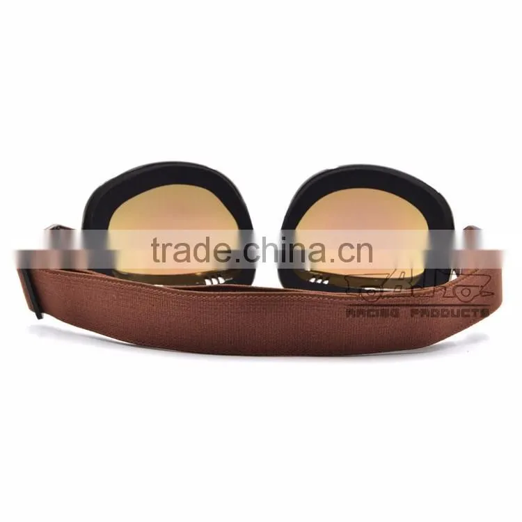 BJ-GT-013 Frame Copper Frame racing UV Lens goggles racing goggles glasses motorcycle googles for Harley