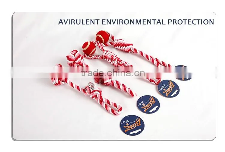 Eco-friendly cotton rope toy for knot dog chew toy
