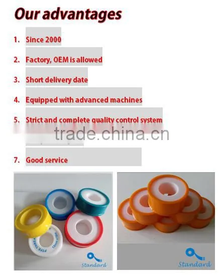 12mm 100% ptfe thread seal tape