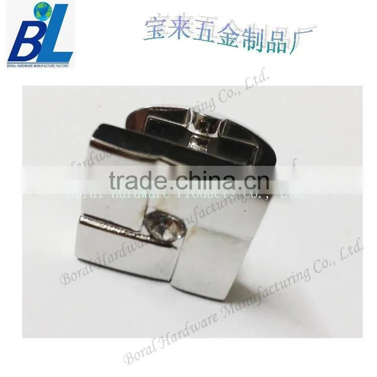 Golden brass enameled heart cufflinks