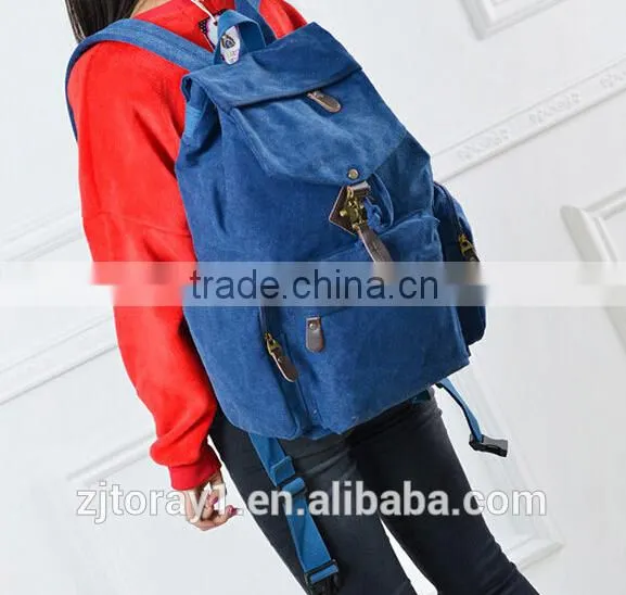 Promotional Fshion Canvas Backpack Bag Wholesale For Teenage Girls