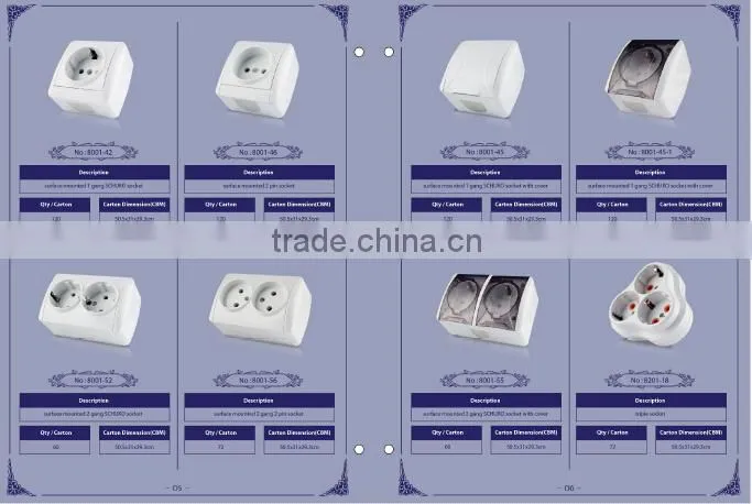 Flush Type Surface Mounting Switch And Socket