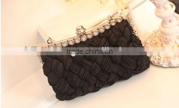 factory sell beautiful woven evening clutch bags vogue cluth bag lady hand bag