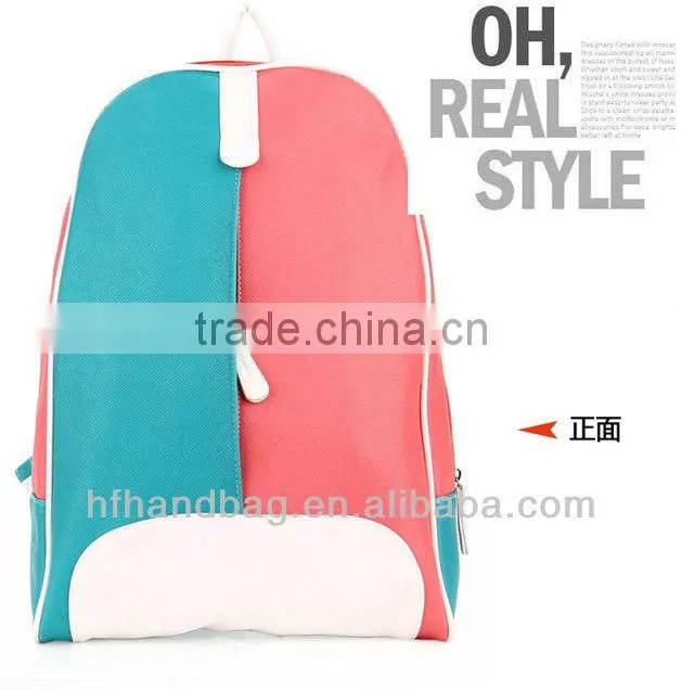Hot fashion PU leather teenage school bags and backpack