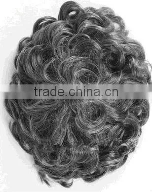 Super high quality v-looped thin skin hair system for men, hair pieces for black men