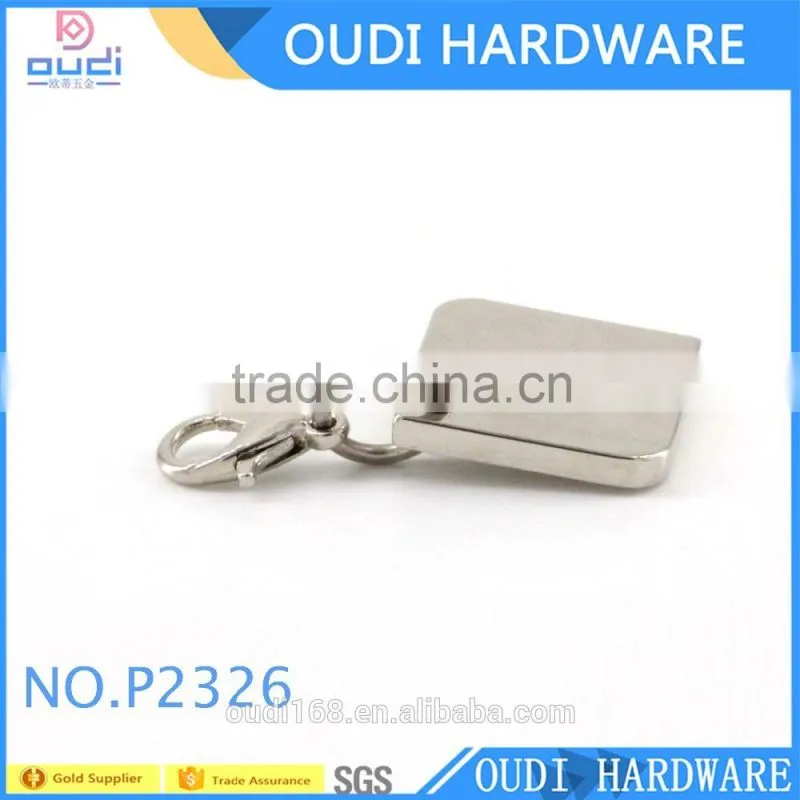 Hot salezipper pull high quality square shape zipper puller designed for women fashion lastest handbag