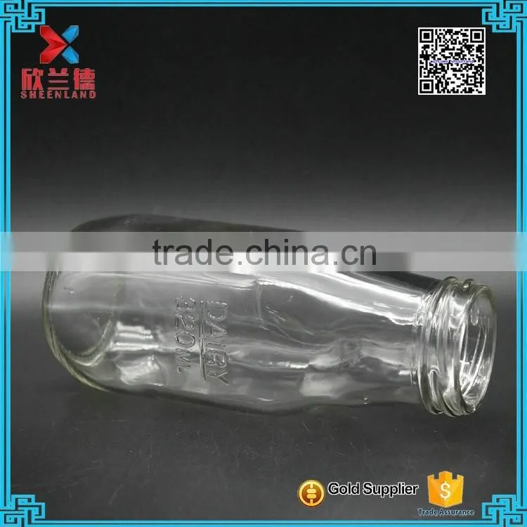 320ml Engraving Milk Bottle Wholesale Bottles Empty Glass Bottle