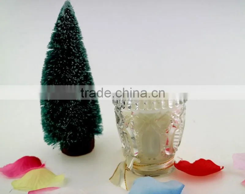 colored cottonwick candles in a wine glass jar patterned scented candle for home decoration