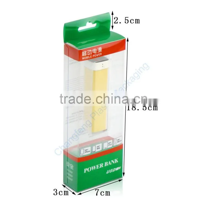 Fashionable Custom Logo Transparent Power Bank Packing Box