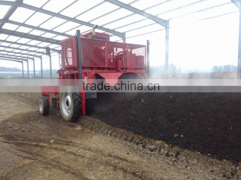 SUNCO Factory chicken manure compost turner machine/organic manure compost turner