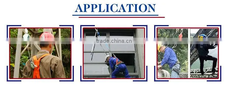 CE cetificated 5m wire rope fall arrester, 5m safety fall arrester