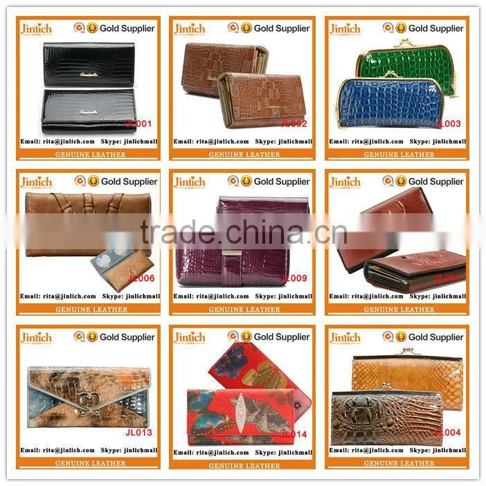 European Style Zipper Designer Beautiful Wallets Metal Chain Purse for Female Lady