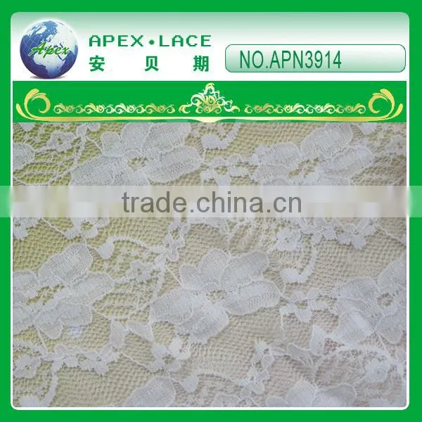 newest fashion design of nylon lace for wedding dress