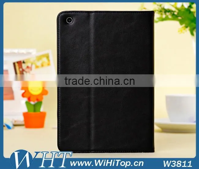 For iPad Mini Leather Stand Case Cover.Korean Design Look Soft Leather Case Stand Wallet Cover For iPad Mini