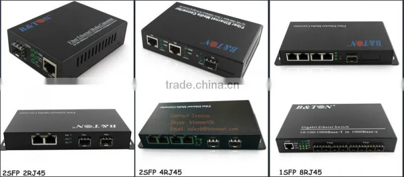 1000M Singlemode dual fiber SFP media converter