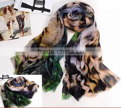 Fashion big size digital inkjet 100% modal scarf
