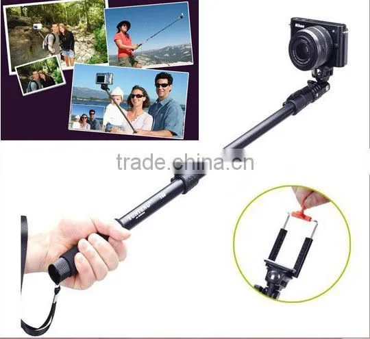 New Style Handheld Mobile Phone Tripod Monopod Aluminum Adjustable 42-123CM Telescopic Camera Extendable Holder with Clip Mount