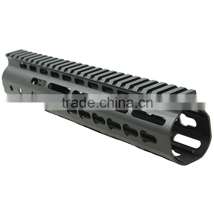 Funpowerland Black NEW Free Float NSR 10 Inch Handguard One-piece Top Rail System KeyMod High Quality Lightest FDE For AR-15