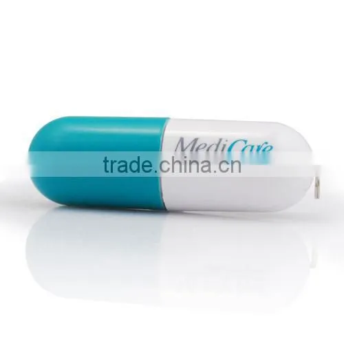 Medicine promotional gift plastic material personalized logo brand printing pill shaped usb flash memory pen drive