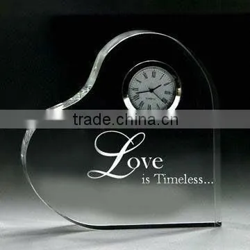 wedding crystal clock , laser crystal gift