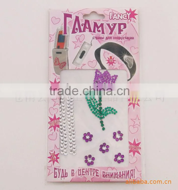 mobile phone bling crystal diamond sticker rhinestone acrylic sticker multi-style/acrylic sticker