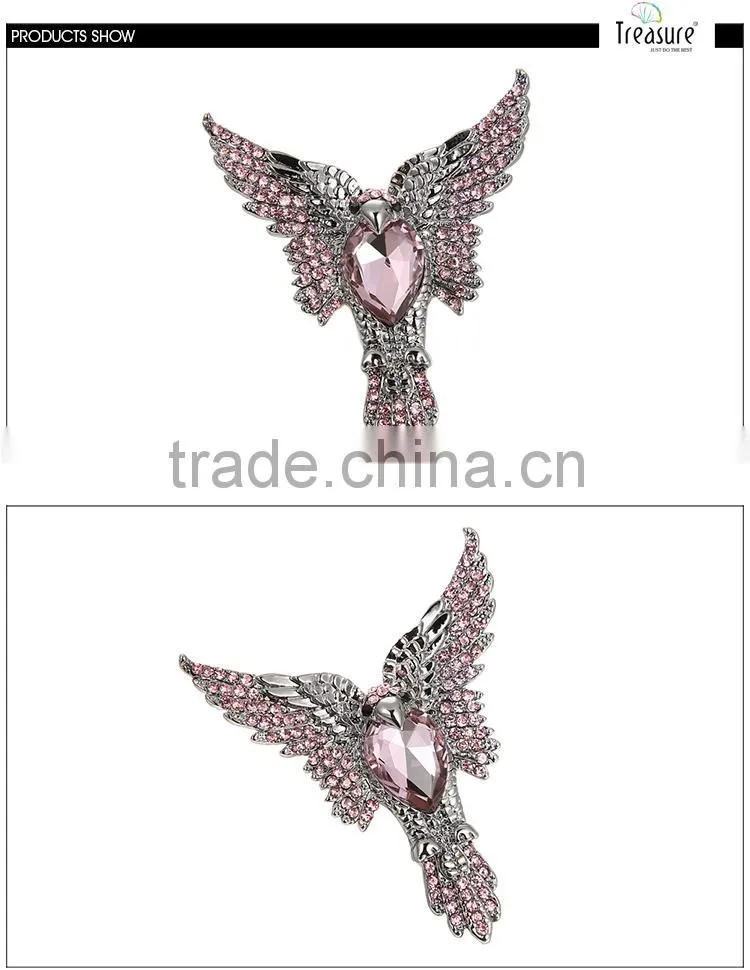 Brand Treasure eagle brooch yiwu new design fashion wedding diamond eagle brooch