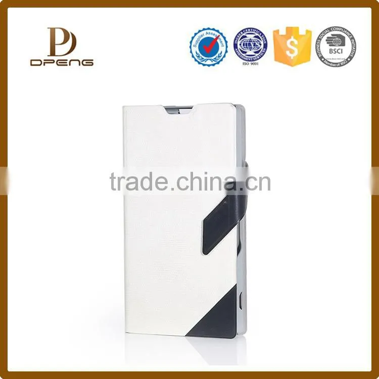 2015 Top sale custom OEM design PU leather Striped phone case