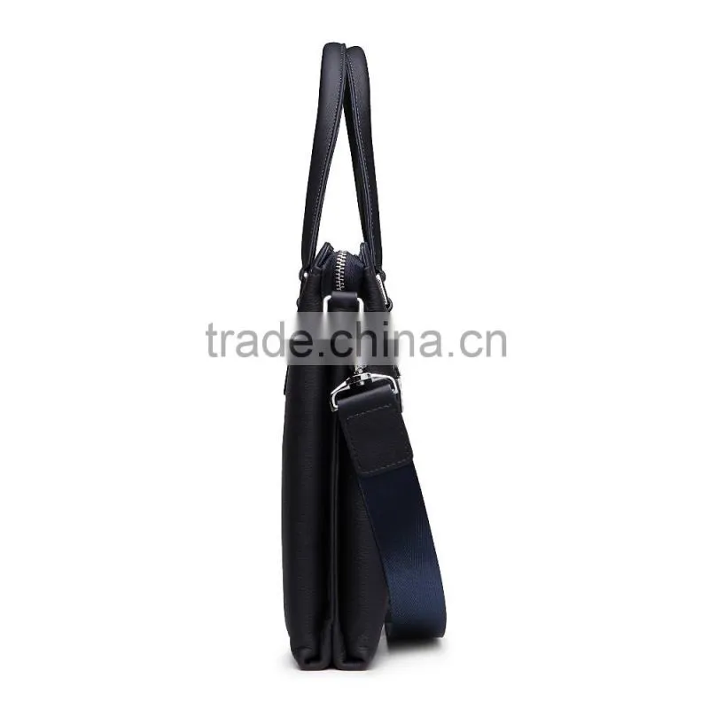 New fashion custom simple laptop genuine leather men briefcase at low price