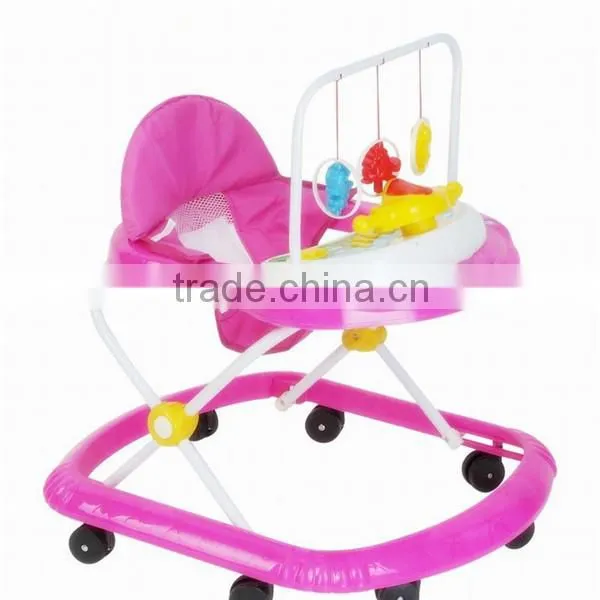 4 or 8 wheels animals style baby walker round with music and light
