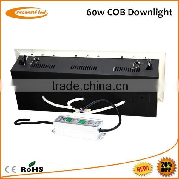 Dimmable 60w square led downlight with competitive price