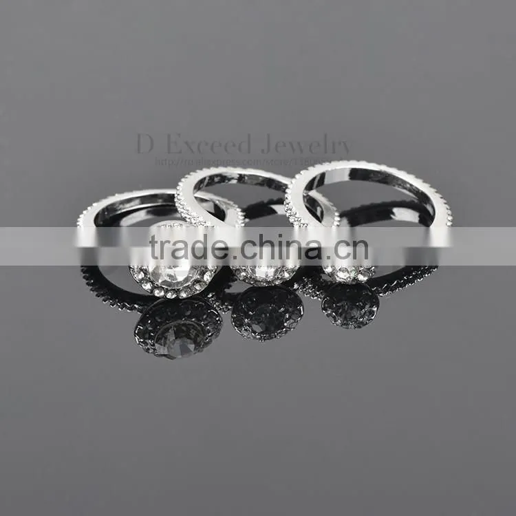2015 fashion luxury 925 silver diamond ring for women