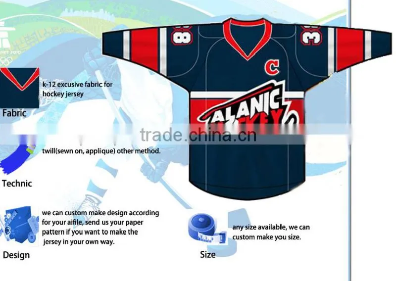 2016 wholesale team set sublimated custom blank ice hockey jerseys