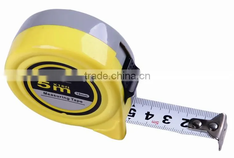 19mm width blade sewing tape measure,gey and yellow color measure tape