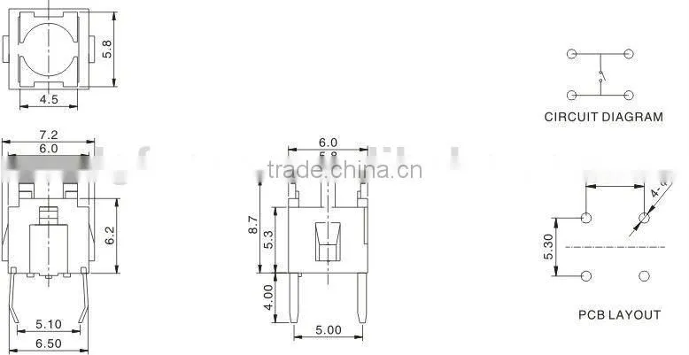 press button switch with led TS-2004