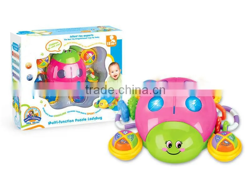 Baby Toys B/O Multi-function Puzzle Ladybug With Music&Light