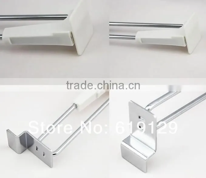 Secure hook for slatwall exhibtion